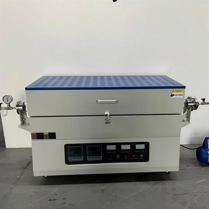 High Vacuum High-pressure Belt CE Certificate Dual Temperature Zone Tube Furnace best